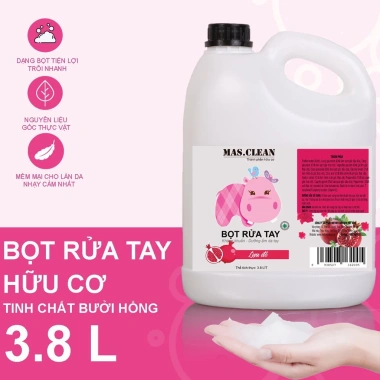Nước rửa tay bọt Mas.Clean 3.8L - Khử vi khuẩn nhanh, dịu nhẹ, giá chỉ 158.000đ