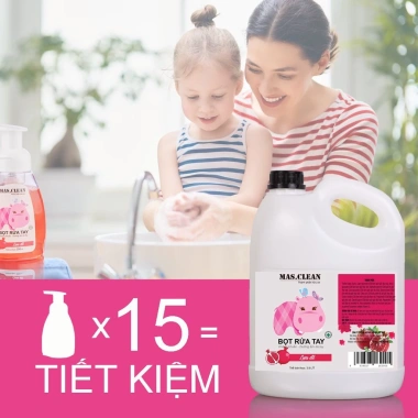 Nước rửa tay bọt Mas.Clean 3.8L - Khử vi khuẩn nhanh, dịu nhẹ, giá chỉ 158.000đ