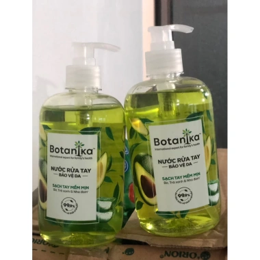 Nước Rửa Tay Botanika Bảo Vệ Da Tay 500g - Chiết Xuất Bơ, Trà Xanh, Nha Đam, 63.000 VND