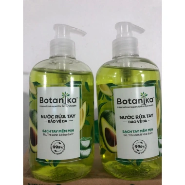 Nước Rửa Tay Botanika Bảo Vệ Da Tay 500g - Chiết Xuất Bơ, Trà Xanh, Nha Đam, 63.000 VND