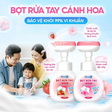Nước Rửa Tay Dạng Bọt CleanZ 350ml - Diệt Vi Khuẩn, An Toàn Cho Da, Giá 60.000 VND