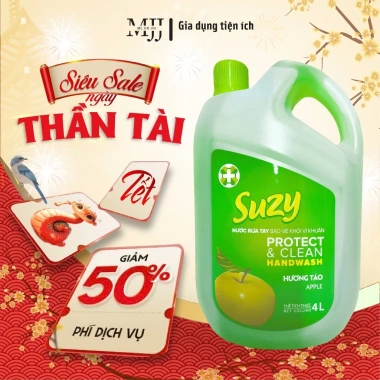Nước rửa tay DIỆT KHUẨN SUZY 4L - Hữu cơ, Nhật Bản, giá chỉ 182.000 VND