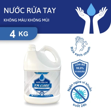Nước rửa tay diệt khuẩn TM-Care 4L - Giá chỉ 220.000đ, giảm từ 286.000đ, khử vi khuẩn hiệu quả 8