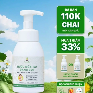 Nước rửa tay Fuwa3e 300ml mùi tinh dầu quýt Enzyme sinh học - Giá ưu đãi 86.000₫