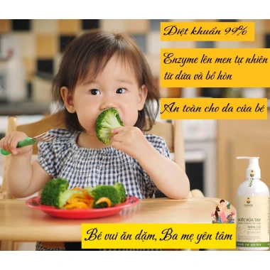 Nước rửa tay hữu cơ Fuwa3e – Sạch khuẩn, mềm da, an toàn bé, tinh dầu quýt 5
