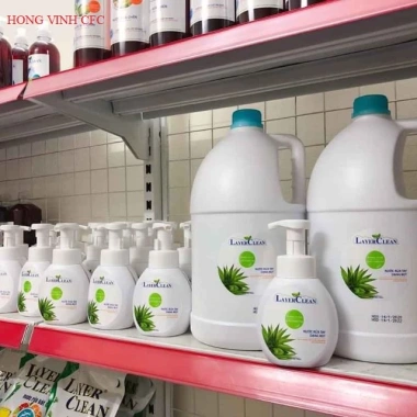 Nước rửa tay hữu cơ Layer Clean dạng bọt 5L hương Lô hội giá 510.000₫ tiết kiệm