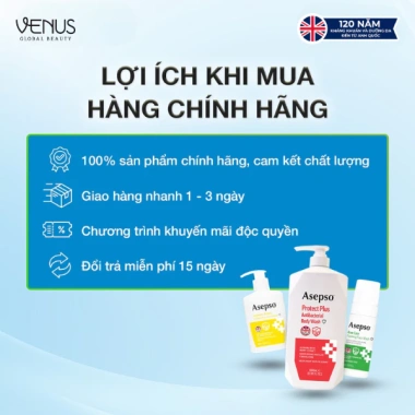 Nước Rửa Tay Kháng Khuẩn ASEPSO Hương Chanh 250ml - Khử Mùi, Dưỡng Ẩm, 55.000₫