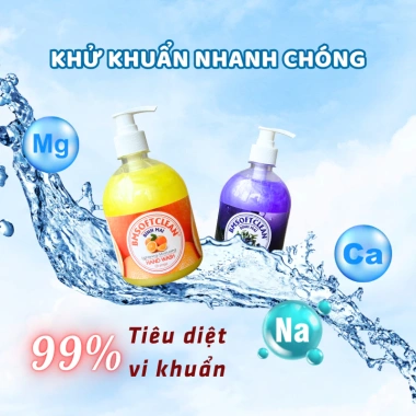 Nước rửa tay kháng khuẩn Bm SoftClean 500ml - Diệt khuẩn 99%, làm sạch nhanh, dưỡng ẩm, chỉ 32.308đ