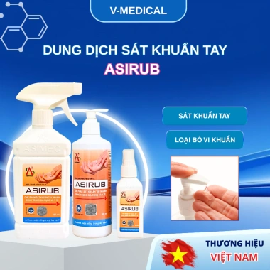 Nước rửa tay khô ASIRUB 500ml - Sát khuẩn, ngăn vi khuẩn, dưỡng ẩm chỉ 44.000 VND