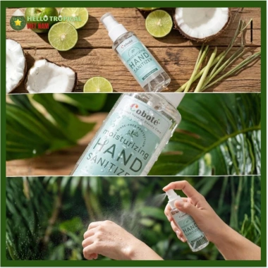 Nước Rửa Tay Khô Dưỡng ẩm COBOTÉ Chiết xuất Dừa + Tinh Dầu Sả – Chai xịt 100ml, khô nhanh, dưỡng ẩm sâu, giảm 23% 5