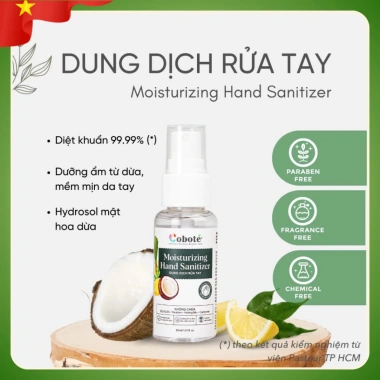 Nước Rửa Tay Khô Dưỡng ẩm COBOTÉ Chiết xuất Dừa + Tinh Dầu Sả – Chai xịt 100ml, khô nhanh, dưỡng ẩm sâu, giảm 23% 6