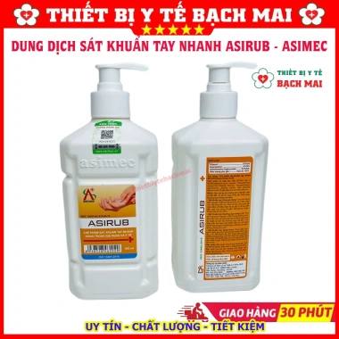 Nước Rửa Tay Khô Tiệt Trùng ASIRUB 500ml - Dung Dịch Sát Khuẩn Tay Nhanh, Giá Ưu Đãi 73.000đ Chính Hãng