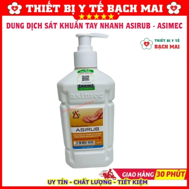 Nước Rửa Tay Khô Tiệt Trùng ASIRUB 500ml - Dung Dịch Sát Khuẩn Tay Nhanh, Giá Ưu Đãi 73.000đ Chính Hãng