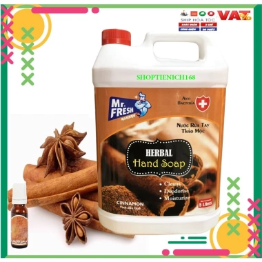 Nước rửa tay khử mùi Premium Hand Soap Mr Fresh 5L Hương Quế - Giá ưu đãi 196.000₫