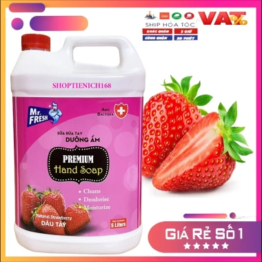 Nước rửa tay khử mùi Premium Hand Soap Mr Fresh 5L hương quế giảm giá 209.000đ sạch sạch thơm mát 5
