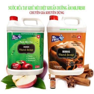 Nước rửa tay khử mùi Premium Hand Soap Mr Fresh 5L hương quế giảm giá 209.000đ sạch sạch thơm mát 6