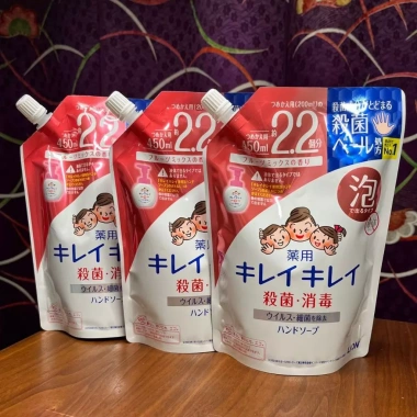 Nước rửa tay Kirei Kirei Lion Nhật Bản 450/475ml - Sạch khuẩn, dịu da, hương thơm nhẹ, giá 140k 8