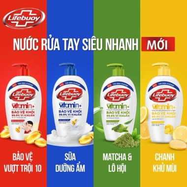 Nước rửa tay Lifebuoy 500g diệt 99.9% vi khuẩn, bảo vệ da, chỉ 70.000 đồng (giá gốc 86.800)
