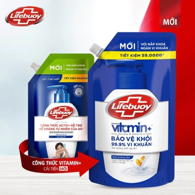 Nước Rửa Tay Lifebuoy Vitamin+ 1KG - Bảo Vệ 99.9% Vi Khuẩn, Giá Ưu Đãi 172.000₫