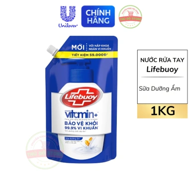 Nước Rửa Tay Lifebuoy Vitamin+ 1KG - Bảo Vệ 99.9% Vi Khuẩn, Giá Ưu Đãi 172.000₫