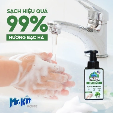 Nước rửa tay sinh học Mr.Kit Pro 450ml dạng bọt hương bạc hà tự nhiên - Dịu nhẹ cho mọi da, giá chỉ 83.000₫ 3