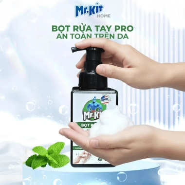 Nước rửa tay sinh học Mr.Kit Pro 450ml dạng bọt hương bạc hà tự nhiên - Dịu nhẹ cho mọi da, giá chỉ 83.000₫ 7