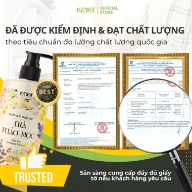 Nước Rửa Tay Trà Thảo Mộc KinKít 310ml - Diệt Khuẩn, Dưỡng Ẩm, An Toàn Cho Bé, Mua 2 Tặng 1 3