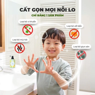 Nước Rửa Tay Trà Thảo Mộc KinKít 310ml - Diệt Khuẩn, Dưỡng Ẩm, An Toàn Cho Bé, Mua 2 Tặng 1 6