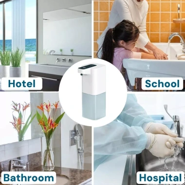 Nước rửa tay VERGE LIMIT - Máy phân phối xà phòng tự động không tiếp xúc, tạo bọt cảm biến hồng ngoại, hộp đựng cầm tay