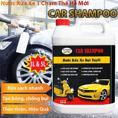 Nước Rửa Xe Bọt Tuyết 3-5L One Touch Clean - Công Nghệ Châu Âu, Dùng cho Ô tô & Xe máy 2