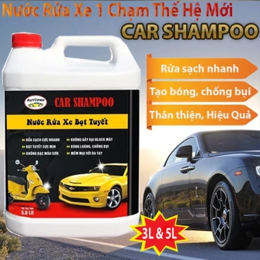 Nước Rửa Xe Bọt Tuyết 3-5L One Touch Clean - Công Nghệ Châu Âu, Dùng cho Ô tô & Xe máy 4
