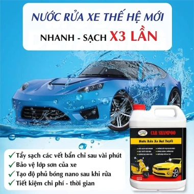 Nước Rửa Xe Bọt Tuyết 3-5L One Touch Clean - Công Nghệ Châu Âu, Dùng cho Ô tô & Xe máy 8