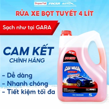 Nước rửa xe bọt tuyết Focar 4 lít - Làm sạch sâu, tạo bọt nhanh, tăng độ bóng, chỉ 250.000đ Nước rửa xe bọt tuyết Focar 4 lít - Làm sạch sâu, tạo bọt nhanh, tăng độ bóng, chỉ 250.000đ
