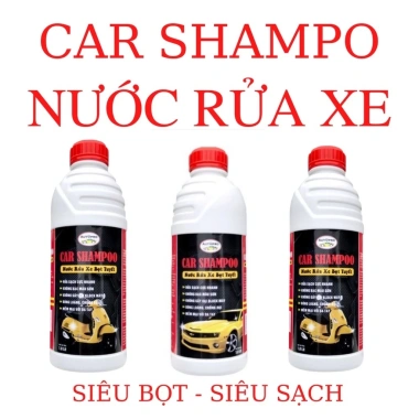 Nước rửa xe bọt tuyết Siêu Sạch Car Shampoo 1.5L – Giá chỉ 65.000đ, tẩy sạch bám bẩn, bảo vệ lớp sơn