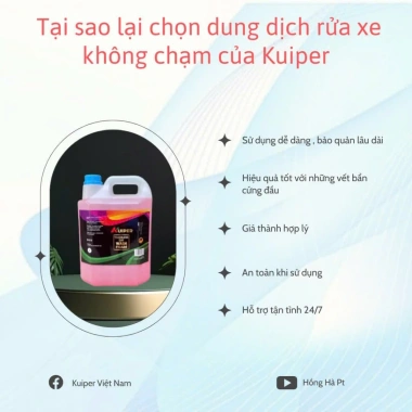 Nước rửa xe không chạm 5L bọt tuyết Kuiper Touchless Car Wash Foam - tỉ lệ 1:10 cho ô tô và xe máy, giá 130k
