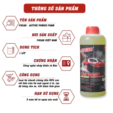 Nước rửa xe không chạm Focar – Sạch nhanh, an toàn sơn, tiết kiệm thời gian, giá 129.000₫ 5
