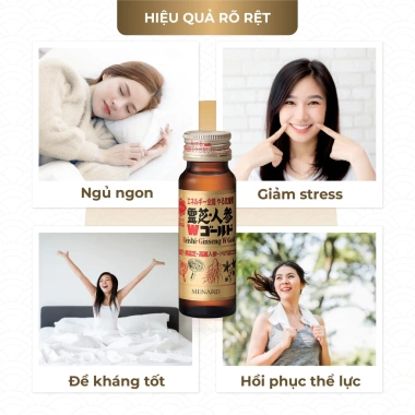 Nước sâm linh chi Menard Reishi Ginseng Nhật Bản 10 chai 50ml - Tăng cường đề kháng, giảm giá 16%