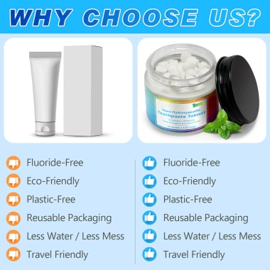Nước súc miệng làm trắng vết cắn và viên kem đánh răng Nano Hydroxyapatite cho gia đình, giá ưu đãi 136.950 VND