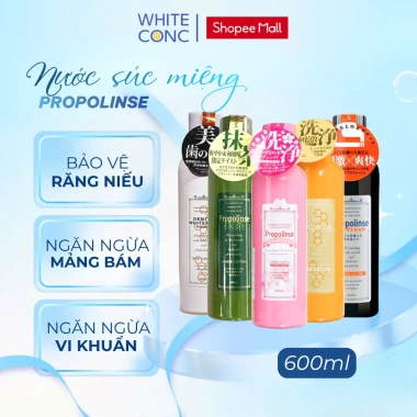 Nước súc miệng Propolinse White Conc Nhật Bản 600ml - Sạch mảng bám, 180.000₫