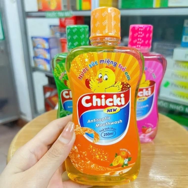 Nước súc miệng trẻ em CHICKI 250ml - Hương vị thơm, bảo vệ răng miệng, giảm giá 22.800 VND 2