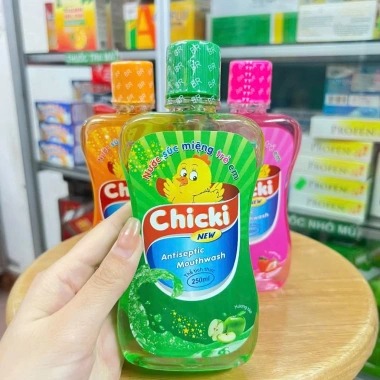 Nước súc miệng trẻ em CHICKI 250ml - Hương vị thơm, bảo vệ răng miệng, giảm giá 22.800 VND 3