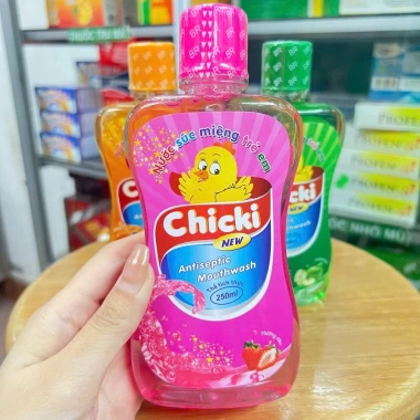 Nước súc miệng trẻ em CHICKI 250ml - Hương vị thơm, bảo vệ răng miệng, giảm giá 22.800 VND 4
