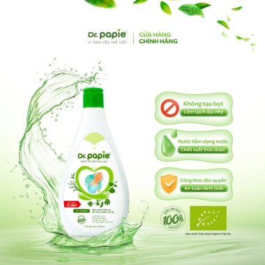 Nước tắm thảo dược Dr.Papie trà Shan Tuyết 500ml - Giảm rôm sảy, mẩn ngứa, an toàn cho bé sơ sinh, 228k 5 Nước tắm thảo dược Dr.Papie trà Shan Tuyết 500ml - Giảm rôm sảy, mẩn ngứa, an toàn cho bé sơ sinh, 228k 5