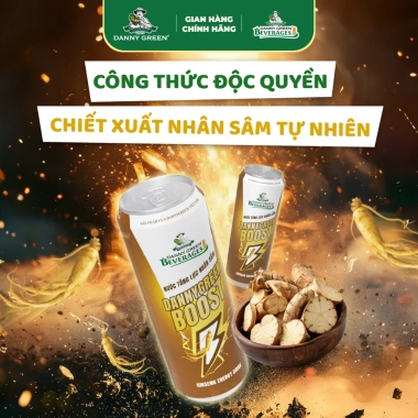 Nước Tăng Lực Nhân Sâm Gaz DannyGreen Boost 320ml – Bổ Năng Lượng, Tỉnh Táo, 130k 4