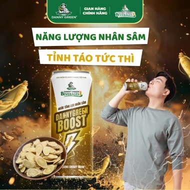 Nước Tăng Lực Nhân Sâm Gaz DannyGreen Boost 320ml – Bổ Năng Lượng, Tỉnh Táo, 130k 5