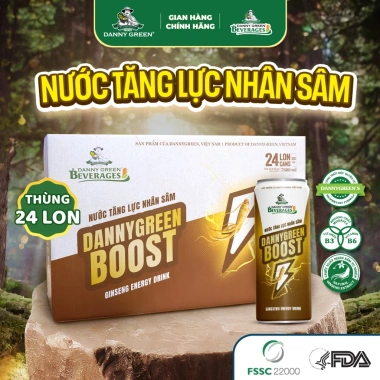 Nước Tăng Lực Nhân Sâm Gaz DannyGreen Boost 320ml – Bổ Năng Lượng, Tỉnh Táo, 130k 9