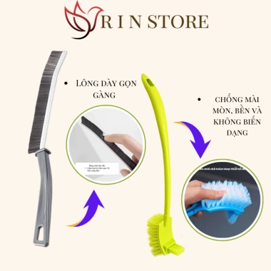 Nước Tẩy Bồn Cầu Chổi Cọ Nhà vệ sinh Combo 3 món RIN - Bàn chải, vệ sinh khe hở, diệt khuẩn, 15.000₫