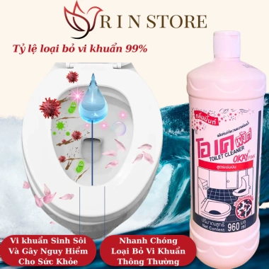 Nước Tẩy Bồn Cầu Chổi Cọ Nhà vệ sinh Combo 3 món RIN - Bàn chải, vệ sinh khe hở, diệt khuẩn, 15.000₫