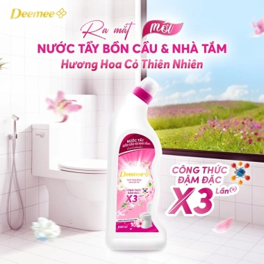 Nước Tẩy Bồn Cầu Deemee 900ml - Diệt khuẩn, khử mùi, hương quế nhẹ, giá 75.000₫