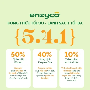 Nước Tẩy Bồn Cầu ENZYCO 860ml Hương Khuynh Diệp - Bồ Hòn, Enzyme Dứa, Giá 140.000